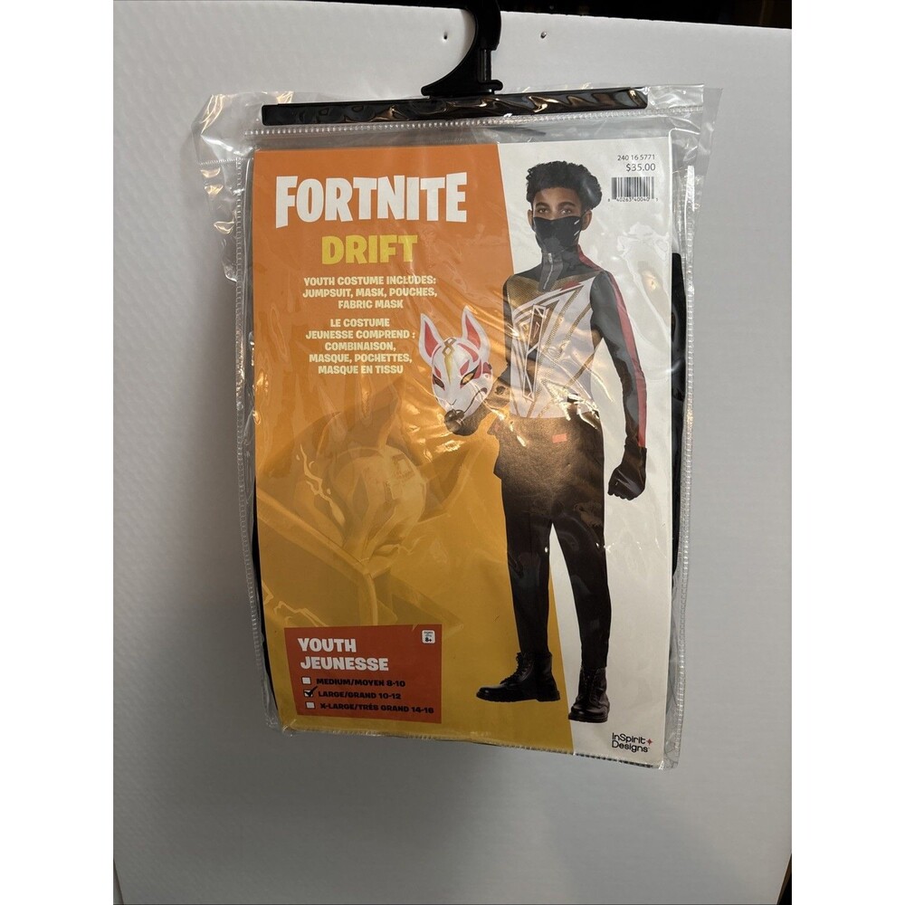 Fortnite Drift Halloween Youth  L 10-12 Costume & Mask Cosplay InSpirit Design